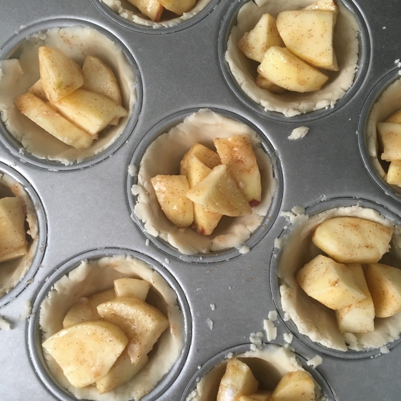 Mini Apple Pies Before Oven