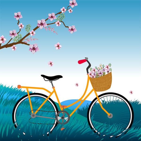 Sakura Flower Bicycle