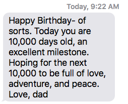 10000 days text